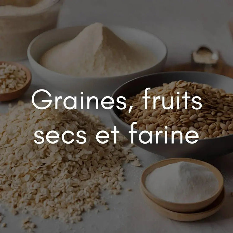 Graines, fruits secs et farine - Atelier Gourmandise