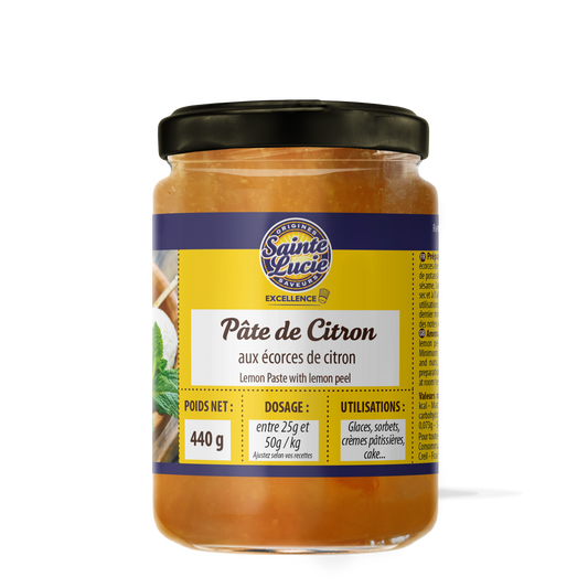 Pâte de Citron d'aromatisation - Pot de 440g Sainte Lucie