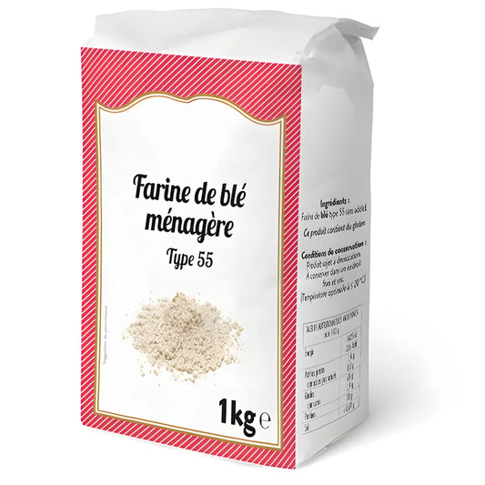 Farine de blé ménagère Type 55 - 1kg Atelier Gourmandise