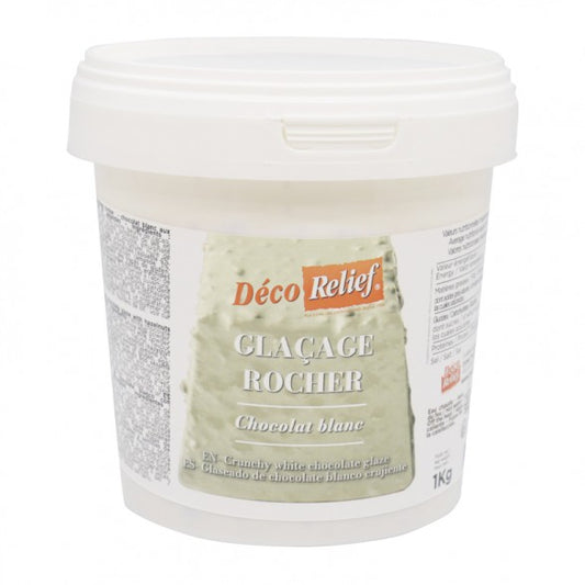 Glacage Rocher Blanc 1kg Déco Relief