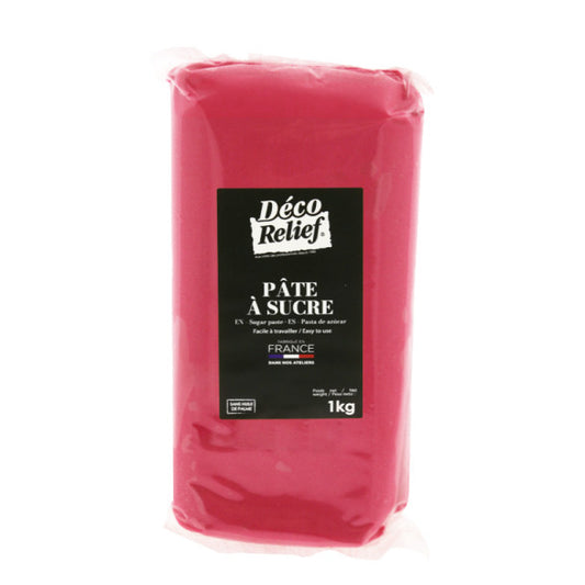 Pâte à Sucre Rose Fuchsia 250g Déco Relief