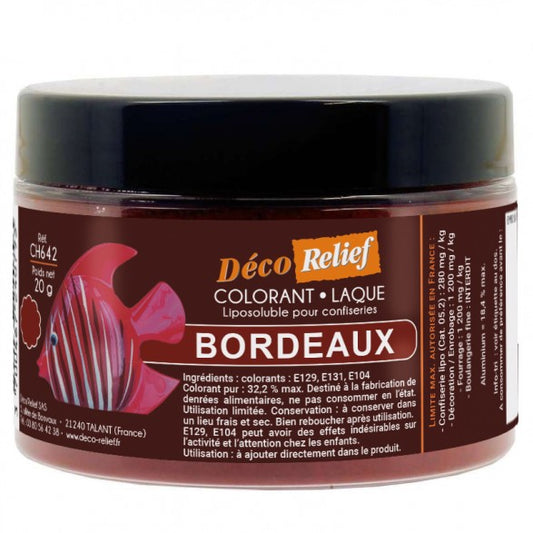 Colorant Bordeaux Liposoluble Poudre 20g